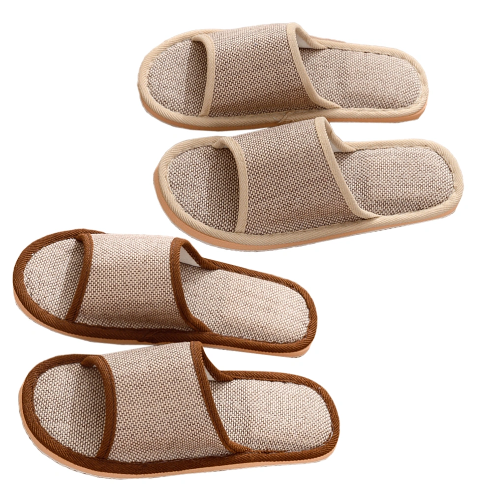 2 pairs of Women Men Slippers Couple Slippers Summer Spring Slippers Indoor Slippers