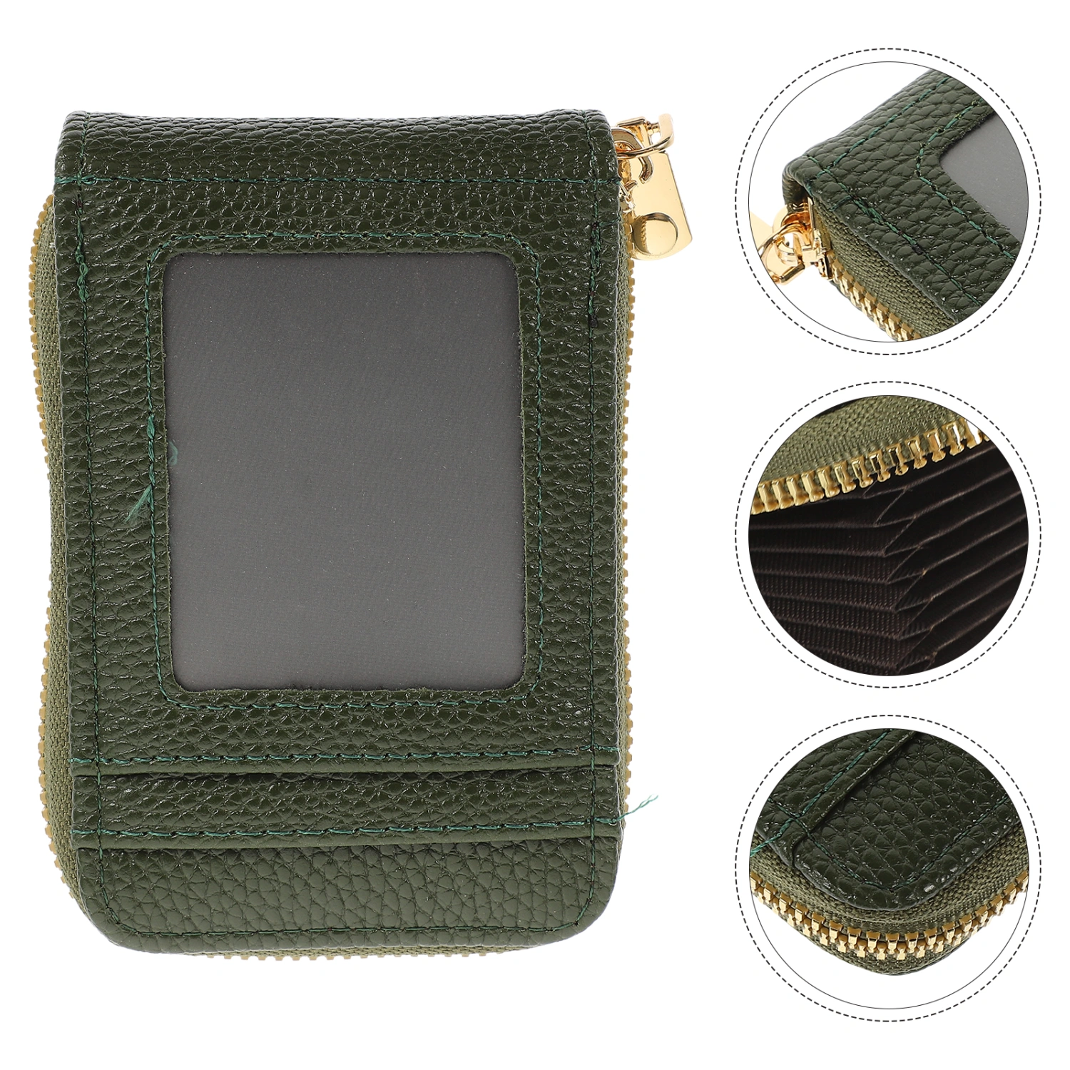 Credit Card Holder Case Zipper Wallet with Card Slots Travel Cards Holder Portable Card Organizer