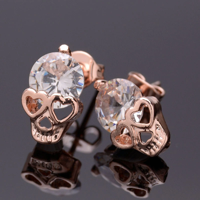 1 Pair Skull Head Earrings Women Earrings Stud Earrings Decorative Stud Earrings