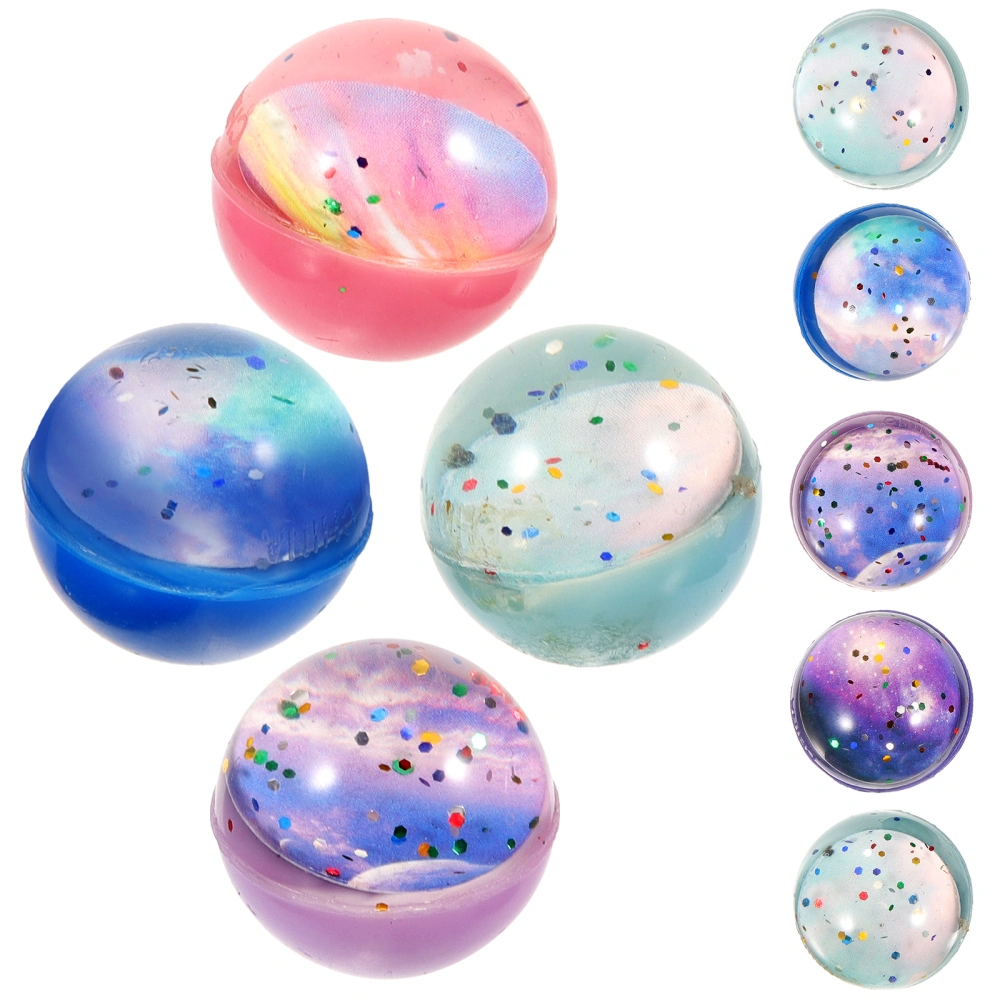 10Pcs Kids Elastic Balls Stress Relief Sensory Balls Star Bouncy Balls Small Bouncy Balls Toddlers Balls