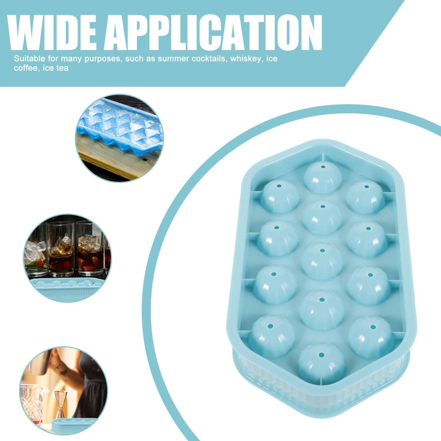 Round Ice Tray Ice Making Ball Mold Ice Making Plastic Tray Freezer Ice Tray with Lid