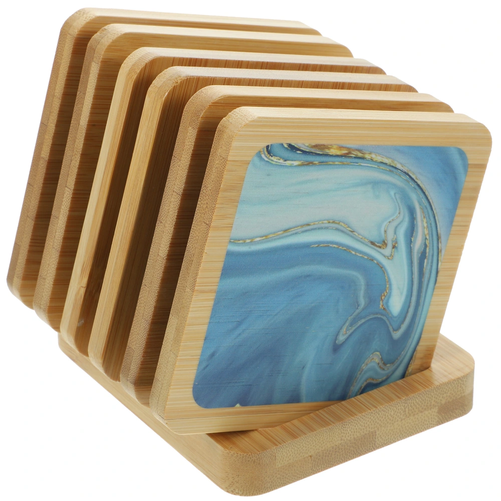 1 Set Wooden Drink Coasters Heat Resistant Drink Coaster Aesthetic Coaster for Tabletop Protection