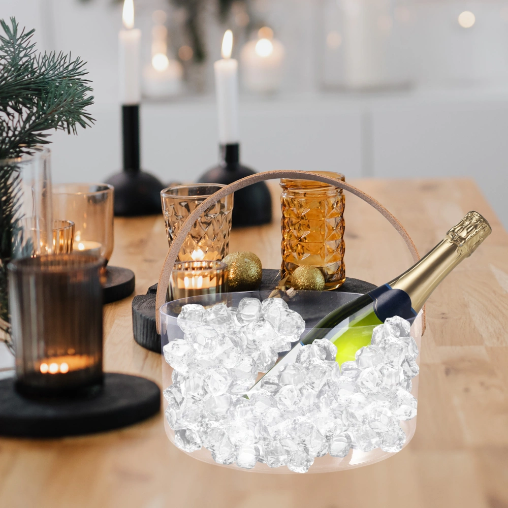 Wine Dump Bucket Champagne Bucket Wine Storage Barrel Outdoor Ice Holder with Handle