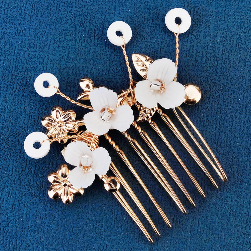 1 Set Bride Hair Comb Hair Sticks Flower Hairpin Headpiece Wedding Hair Jewelry