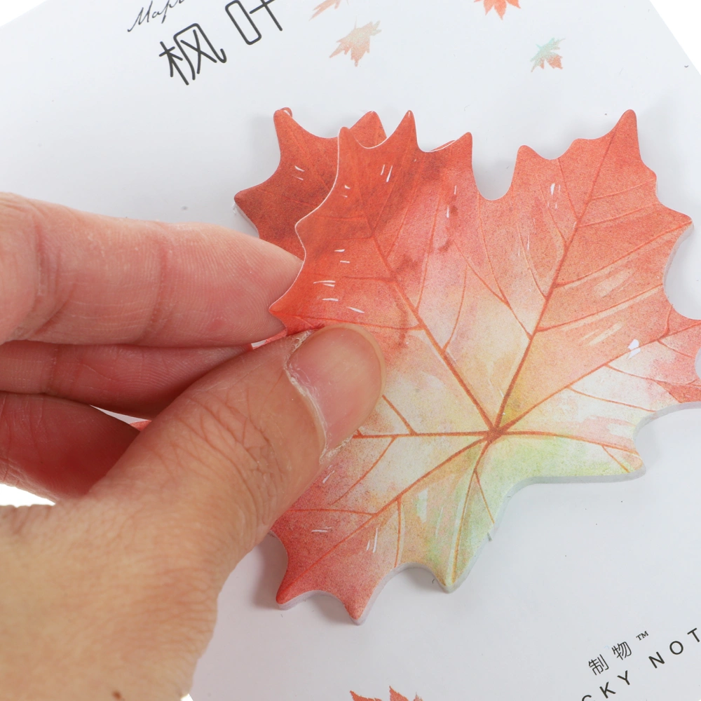 4pcs Chic Message Pads Leaf Shape Sticky Memo Notes Paper Message Notes Stickers