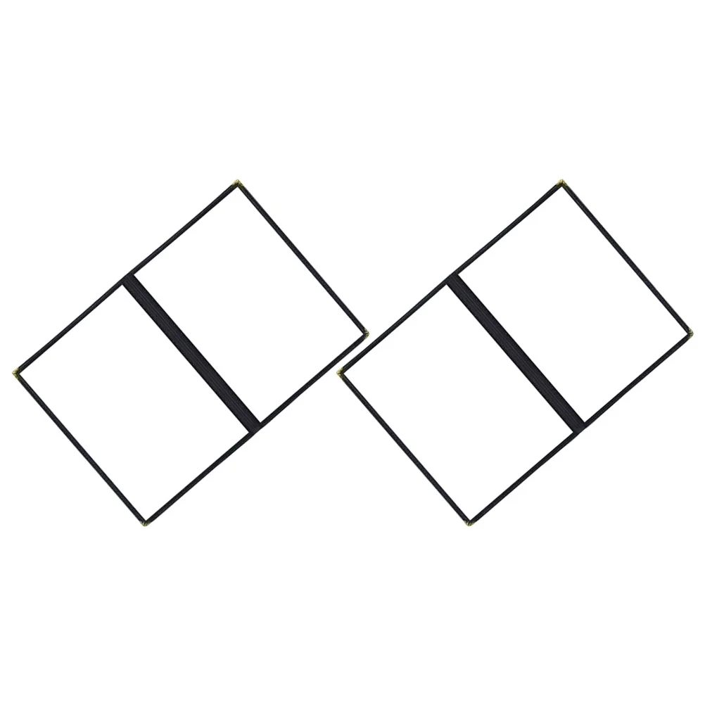 2pcs Menu Covers Transparent Book Protector Covers Menu Book Covers Restaurant Supplies