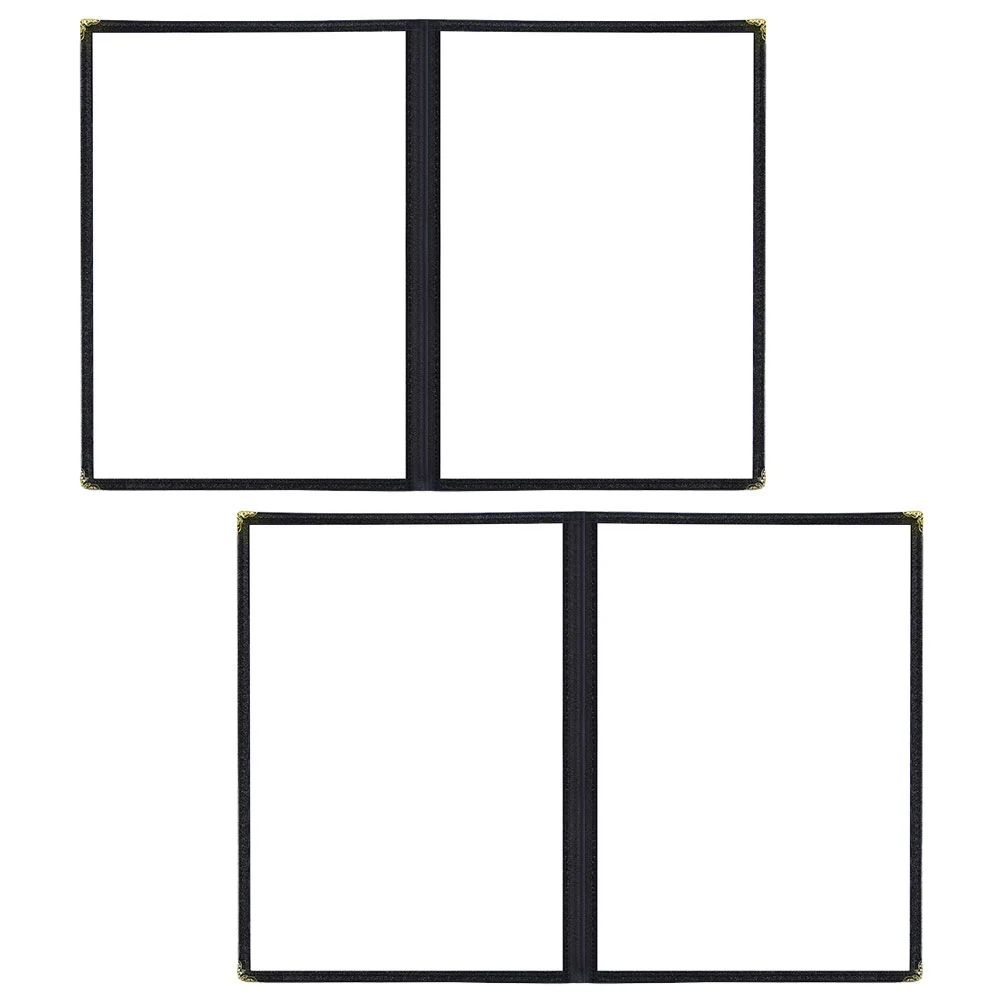 2pcs Menu Covers Transparent Book Protector Covers Menu Book Covers Restaurant Supplies