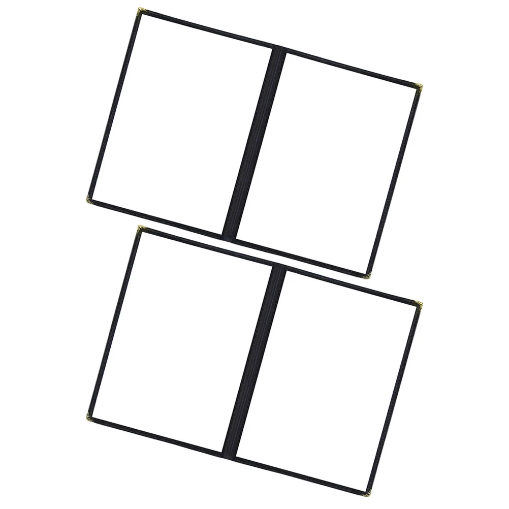 2pcs Menu Covers Transparent Book Protector Covers Menu Book Covers Restaurant Supplies