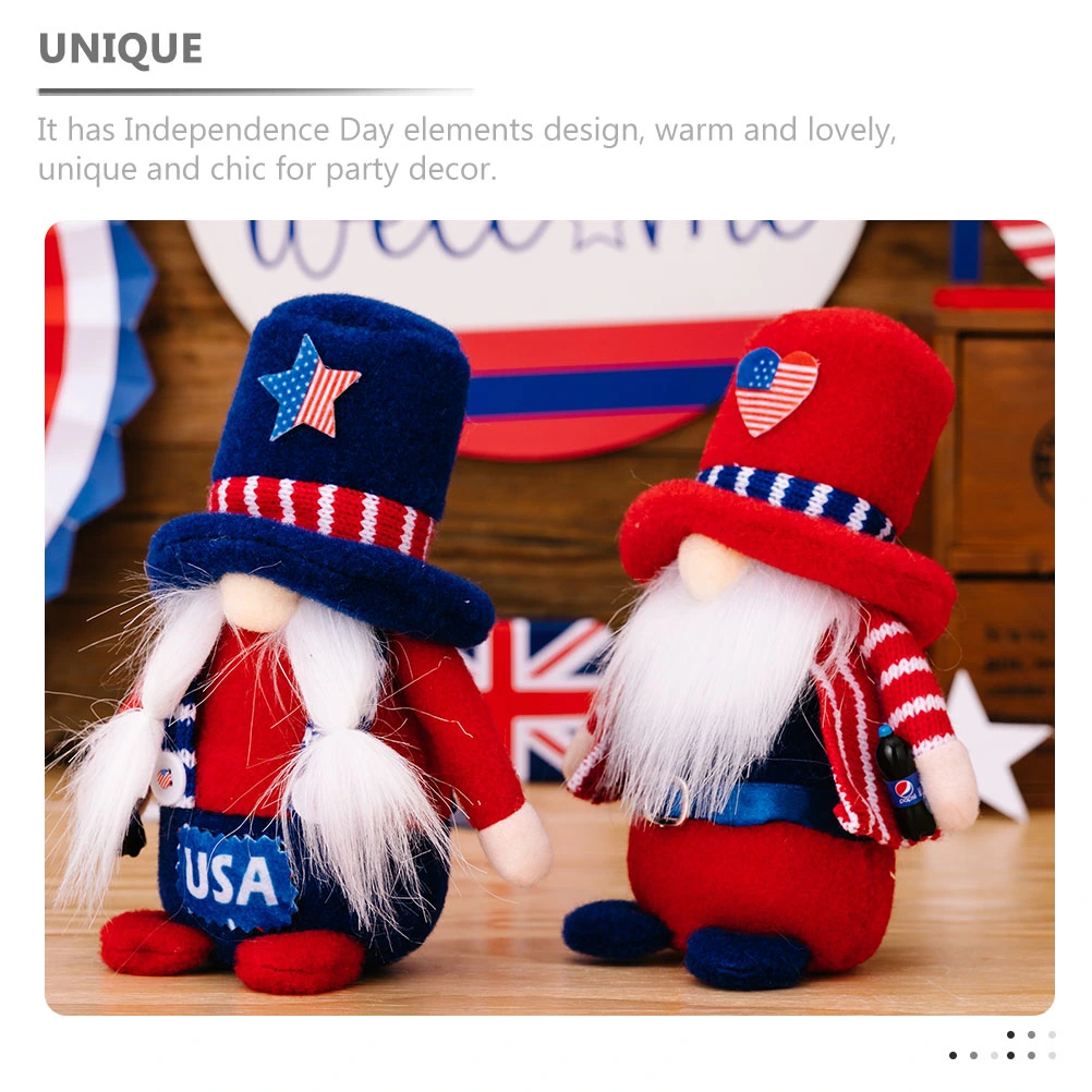 Independence Day Gnome Adornment Festival Gnome Decor Memorial Day Gnome Doll