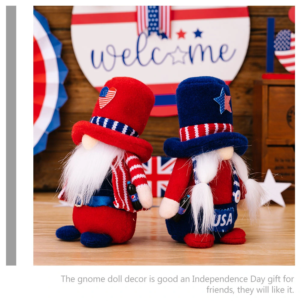 Independence Day Gnome Adornment Festival Gnome Decor Memorial Day Gnome Doll