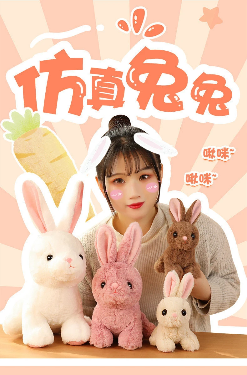 Bunny Stuffed Toy Cute Stuffed Animal Lovely Bunny Doll Toy Companion Bunny Doll Party Favor