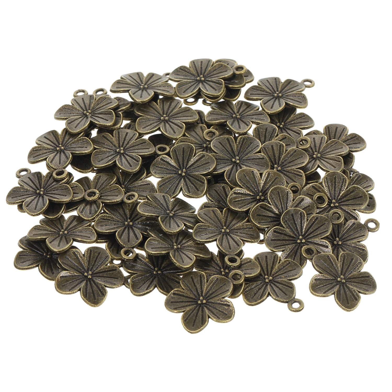 50pcs Alloy Charms Jewelry Making Charms Colored Jewelry Charms Adorable Flower Charms Pendants
