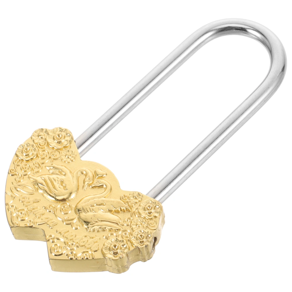 Wish Padlock Decorative Lock Metal Padlock Vintage Swan Pattern Lock Wish Lock for Lovers