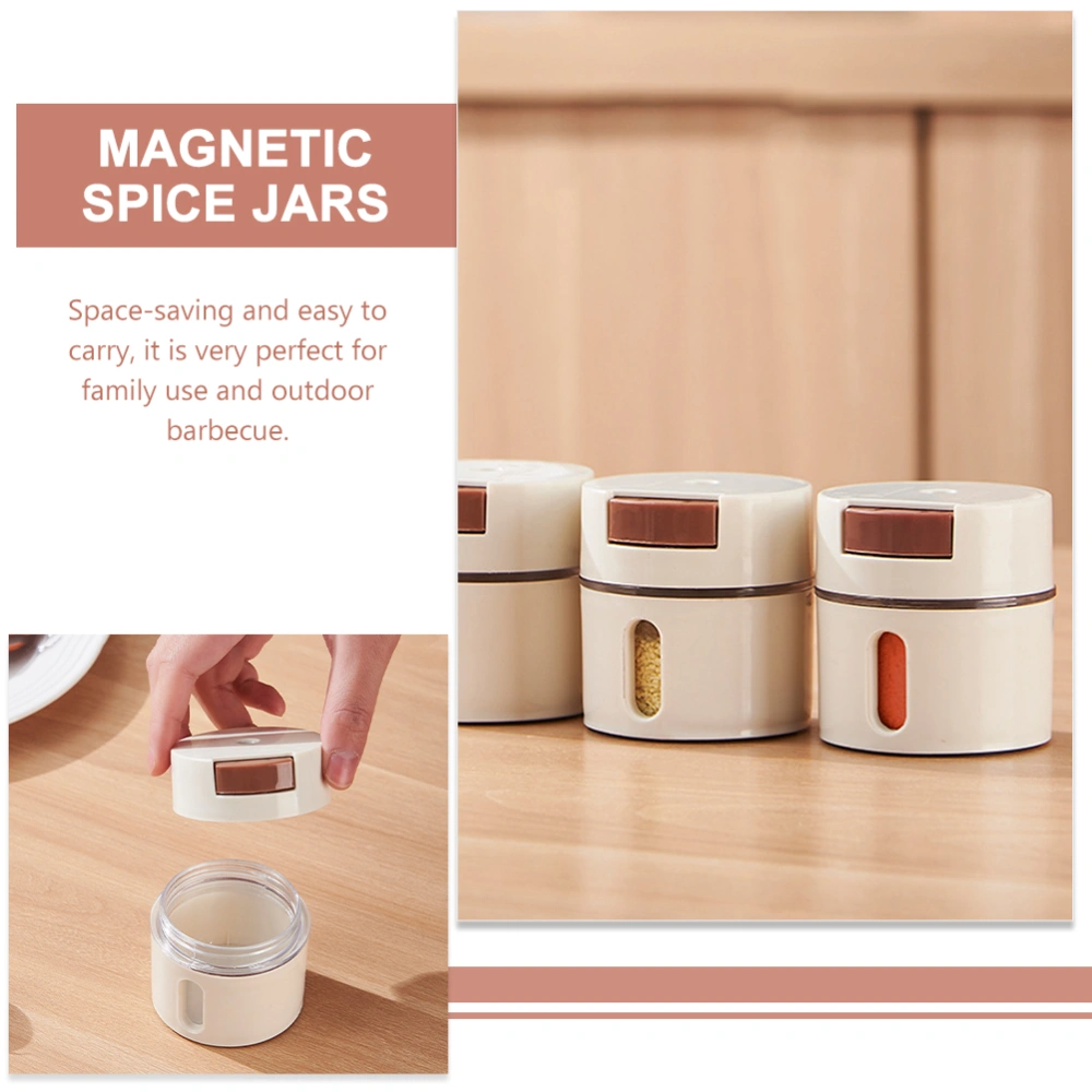 1 Set Magnetic Spice Boxes Fridge Seasoning Container Wall Mount Condiment Box Condiment Jar