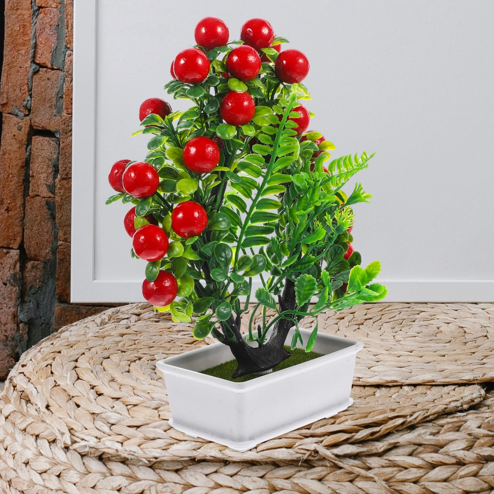 Artificial Potted Plants Artificial Fruit with Pot Table Centerpiece Simulation Bonsai Decoration