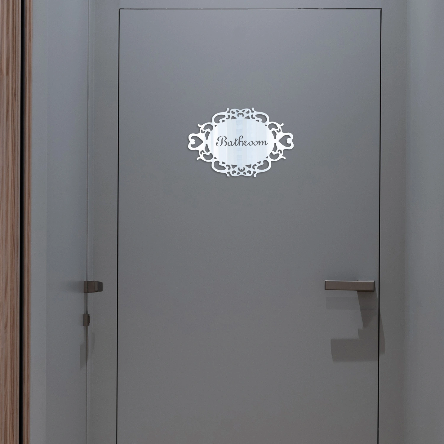 2pcs Acrylic Bathroom Signs Restroom Decor Restroom Signs Self-adhesive Bathroom Sign