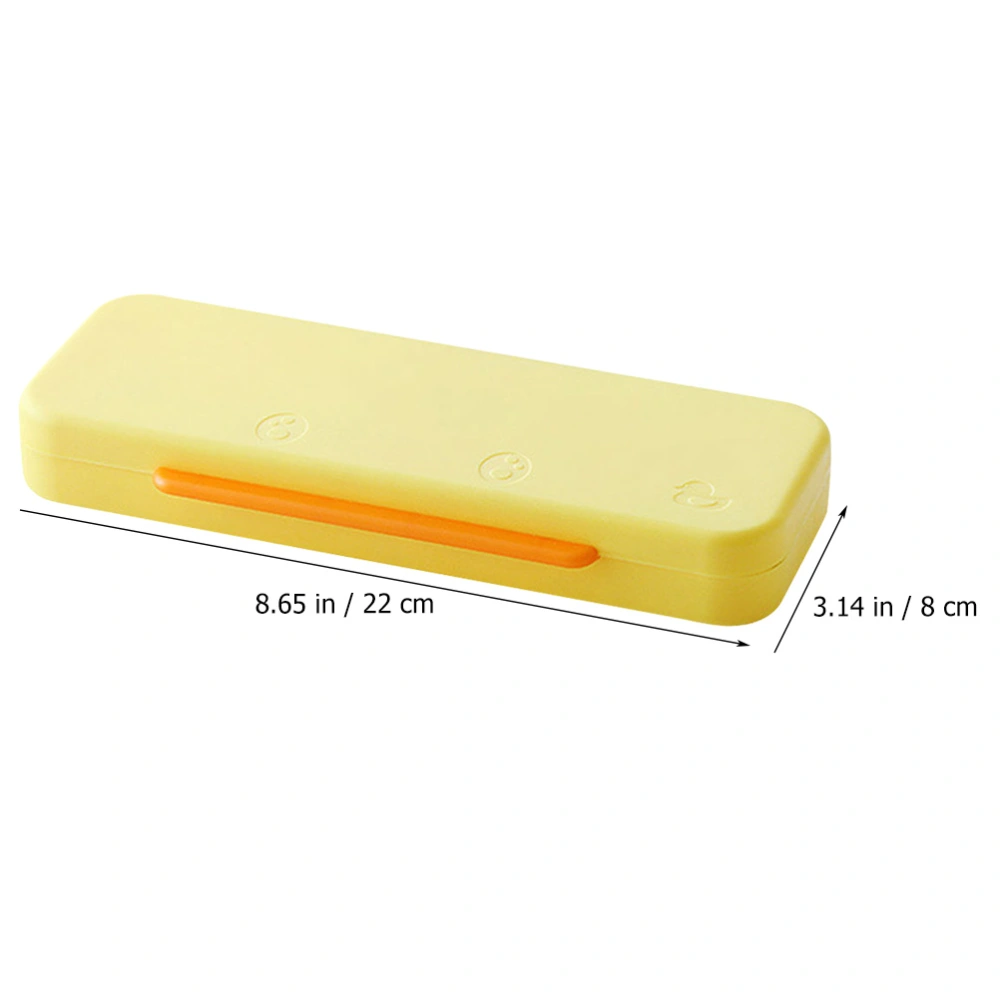 2Pcs Student Stationery Box Double Layer Pencil Box School Pens Box School Accessory