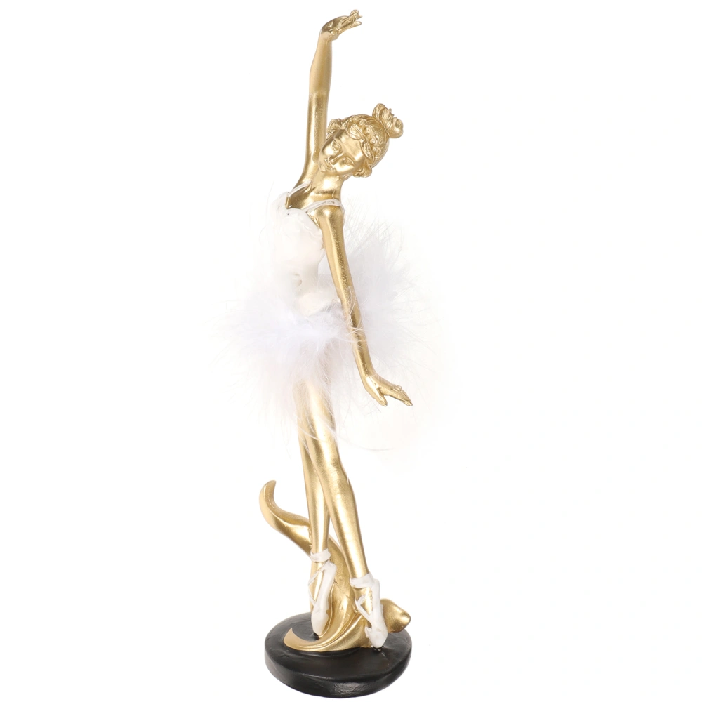 Creative Ballet Girl Decor Resin Dancing Girl Statue Home Desktop Ornament