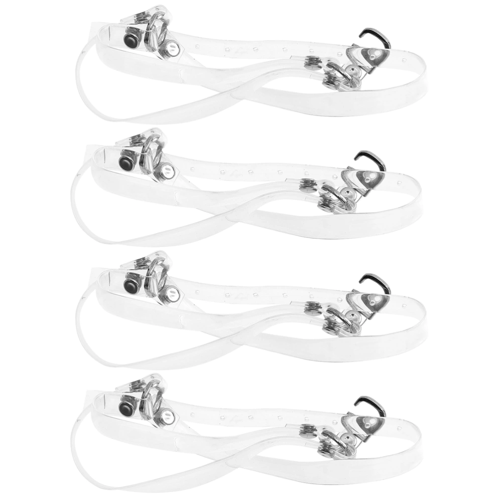 4pcs Clear High Heel Shoe Straps Replacement Ankle Straps Women Anti-loose Shoelaces