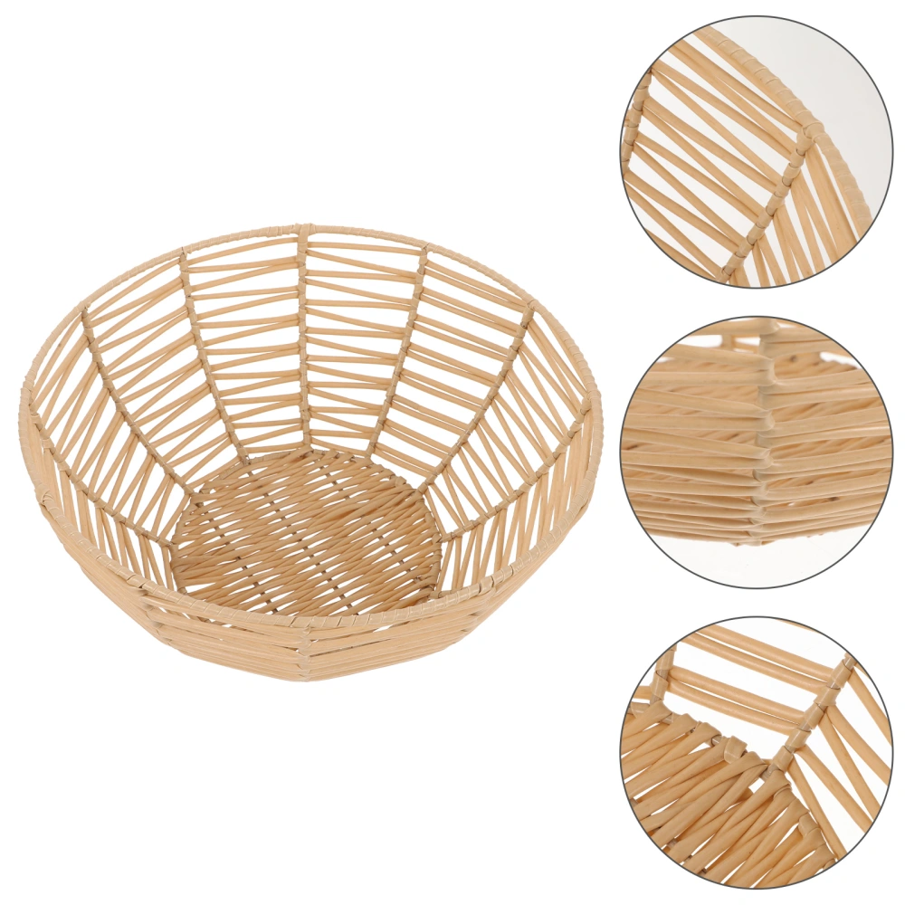 Imitation Rattan Storage Basket Woven Candy Fruit Bread Storage Basket Snack Holder