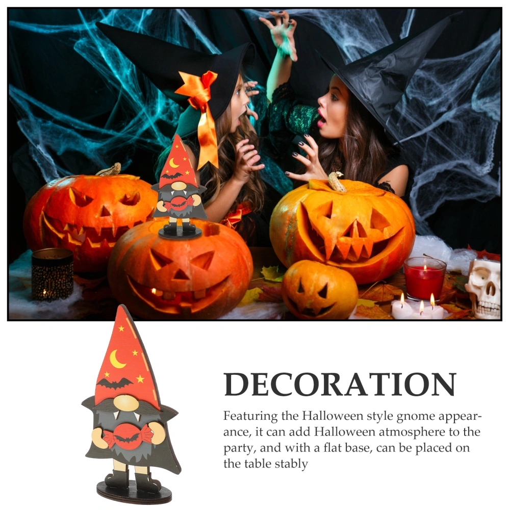 Halloween Table Centerpiece Wooden Gnome Decoration Wood Sign Centerpiece Halloween Decoration