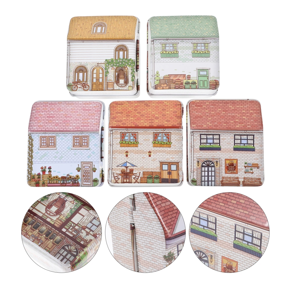 5pcs Cookie Tins Tinplate Candy Jar Cookie Jar Cookie Container Candy Holder Home Supplies