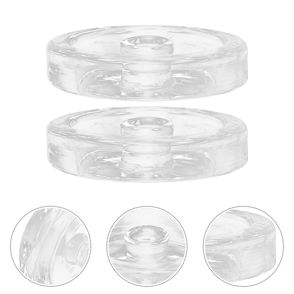 2pcs Fermentation Glass Weight With Short Handle Wide Opening Mason Jar Fermentation Weight