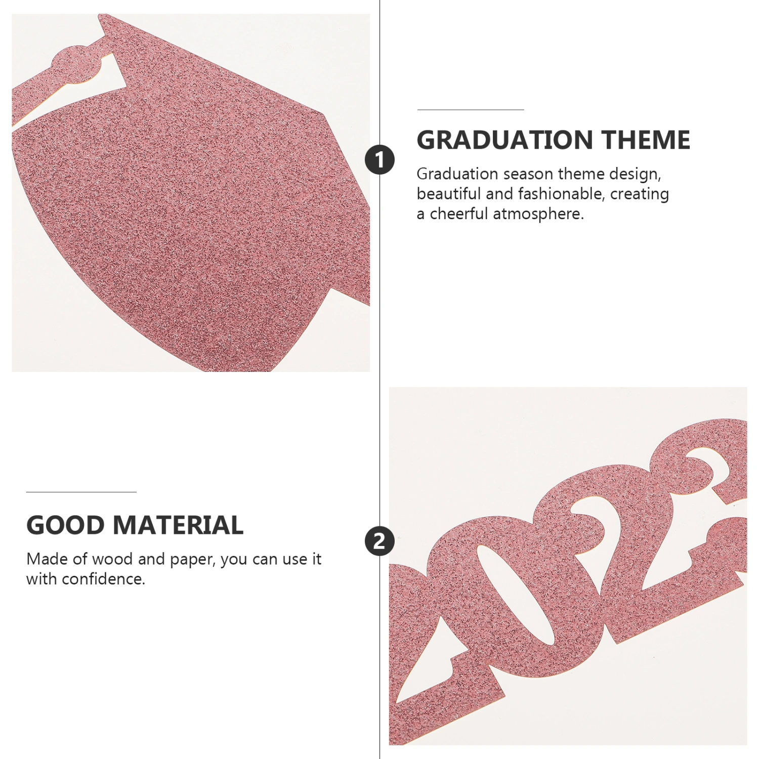 5 Bags Glitter Graduation Centerpiece Sticks 2023 Grad Caps Certificate Vase Decor
