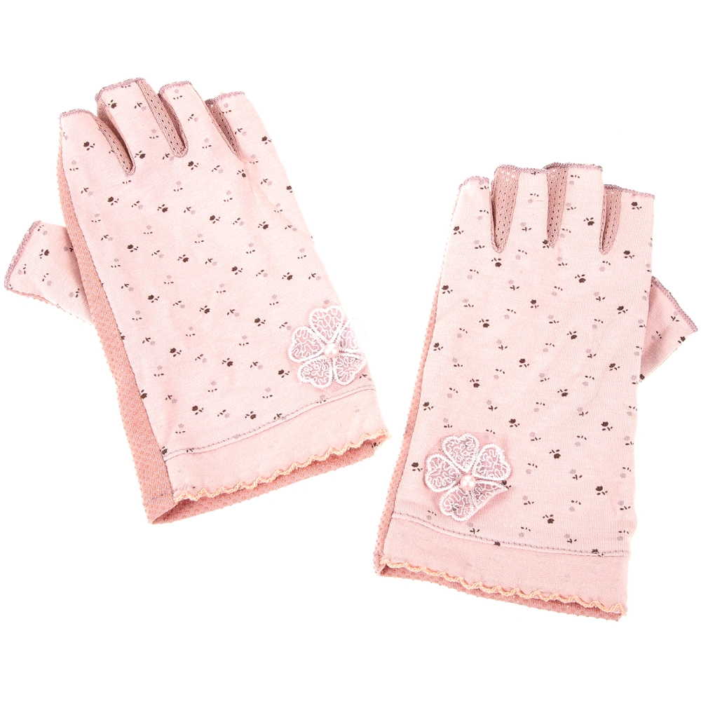 1 Pair of Fingerless Gloves for Women Sun Protection Gloves Half Finger Gloves Female Summer Gloves