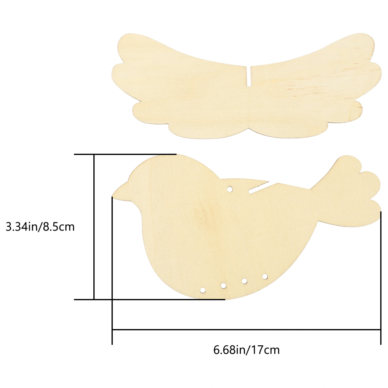 1 Set of Bird Wind Chime DIY Set Bird Wooden Wind Chime Pendant DIY Set Wood Bird Wind Bell Supplies