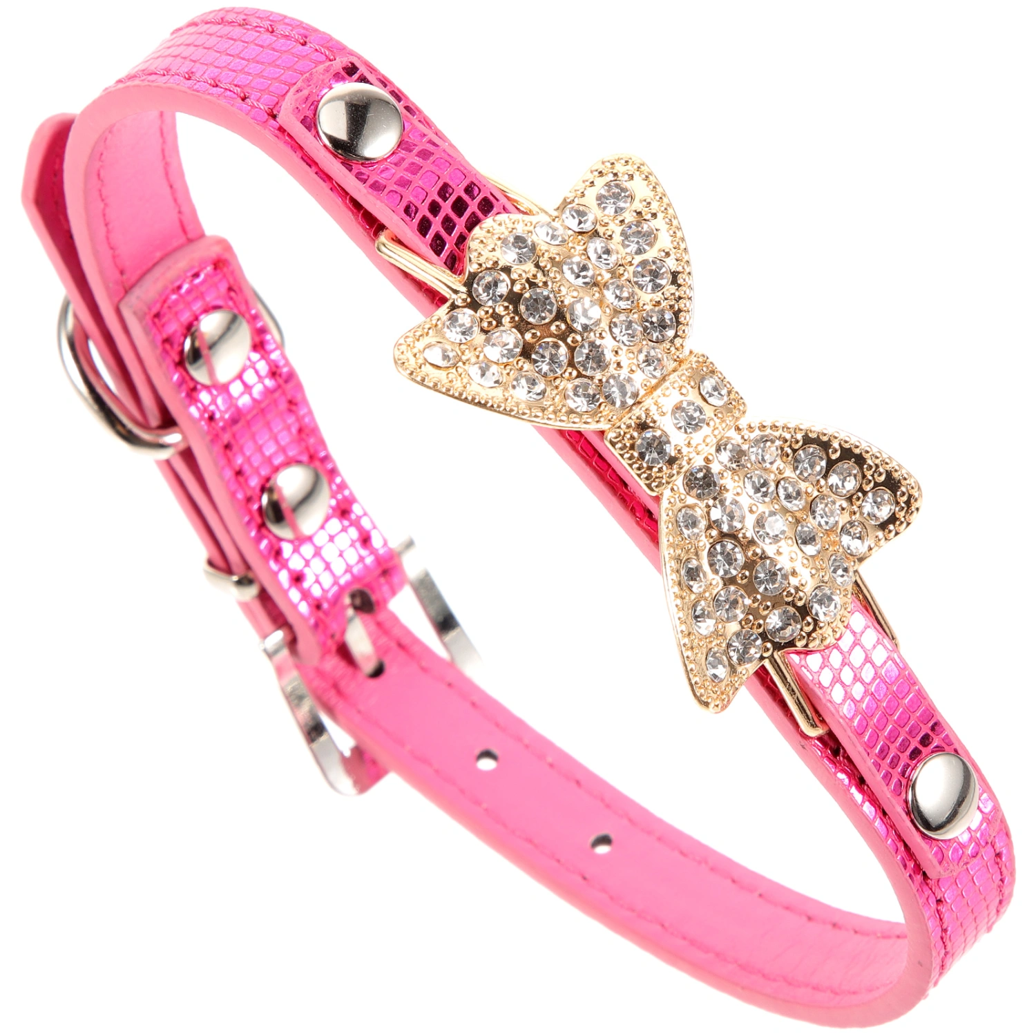 Rhinestone Decoration Pet Dog Collar Adjustable Puppy Collar Comfortable Pet Dog Necklace Collar