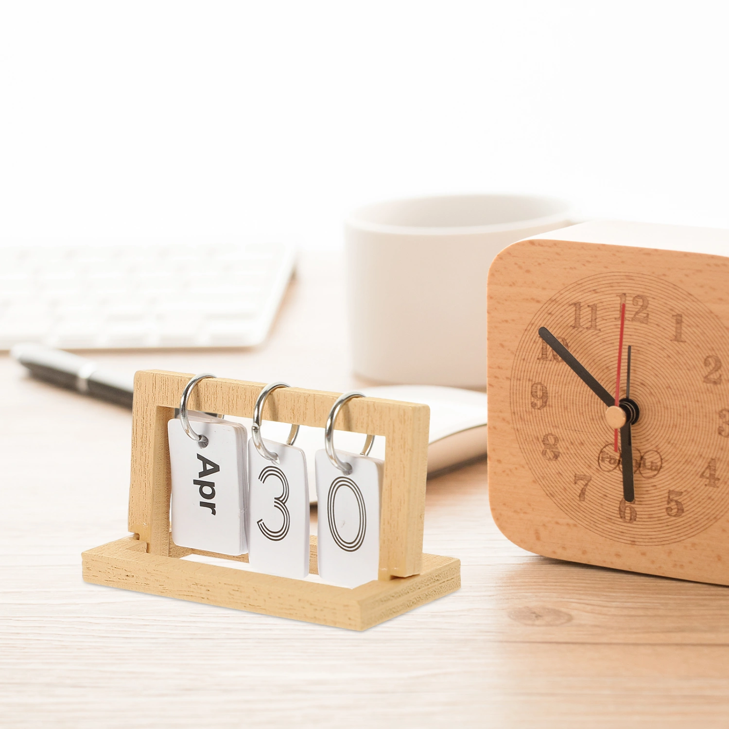 Miniature Doll House Desk Calendar Mini Desk Monthly Calendar Prop Flip Calendar Model
