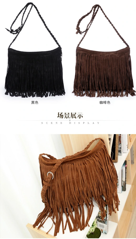 Fringe Crossbody Shoulder Bag Tassel Messenger Bag Fashionable Western Fringe Purse