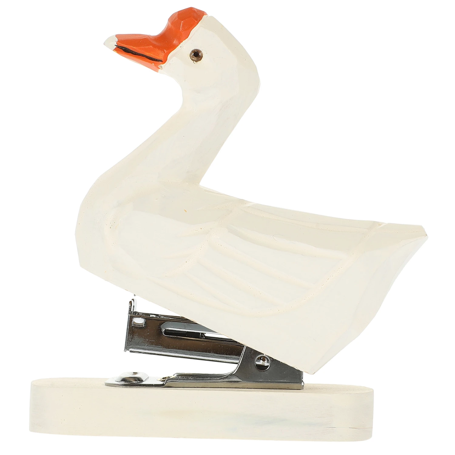 Animal Stapler Adorable Stapler Reusable Stapler Funny Stationery Wood Animal Statue