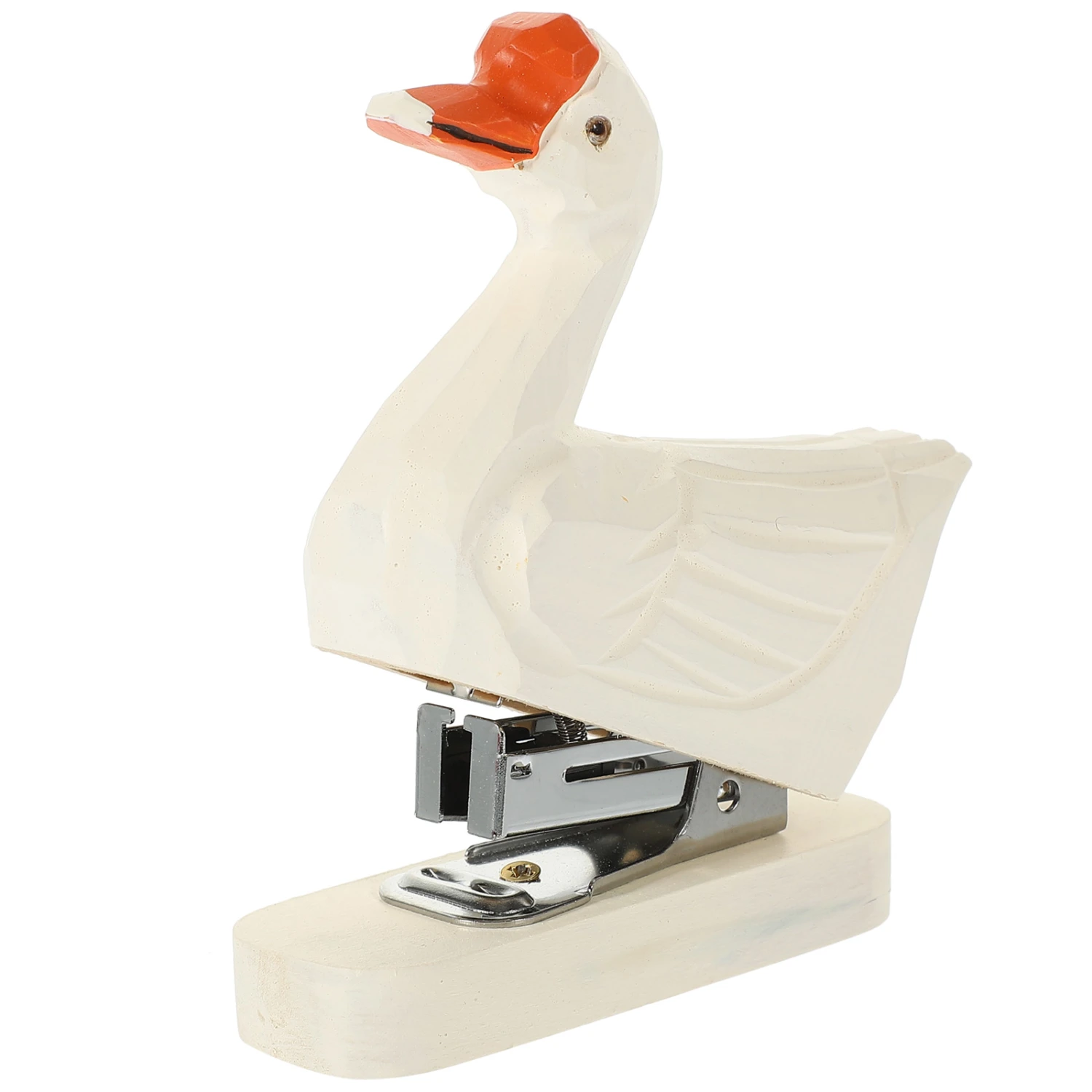 Animal Stapler Adorable Stapler Reusable Stapler Funny Stationery Wood Animal Statue
