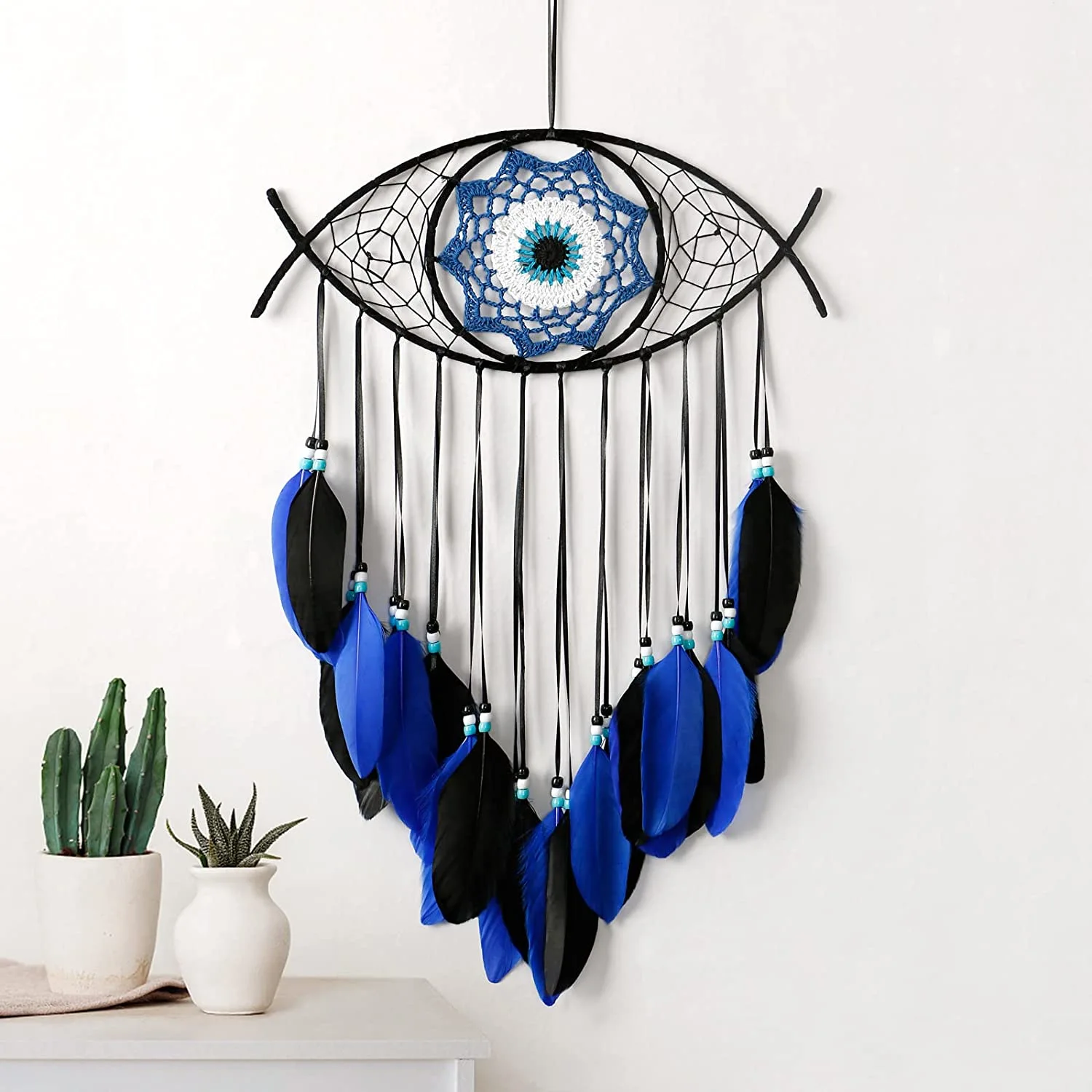 Evil Eye Dream Catcher Plumage Dreamcatcher Evil Eye Wall Hanging Decoration