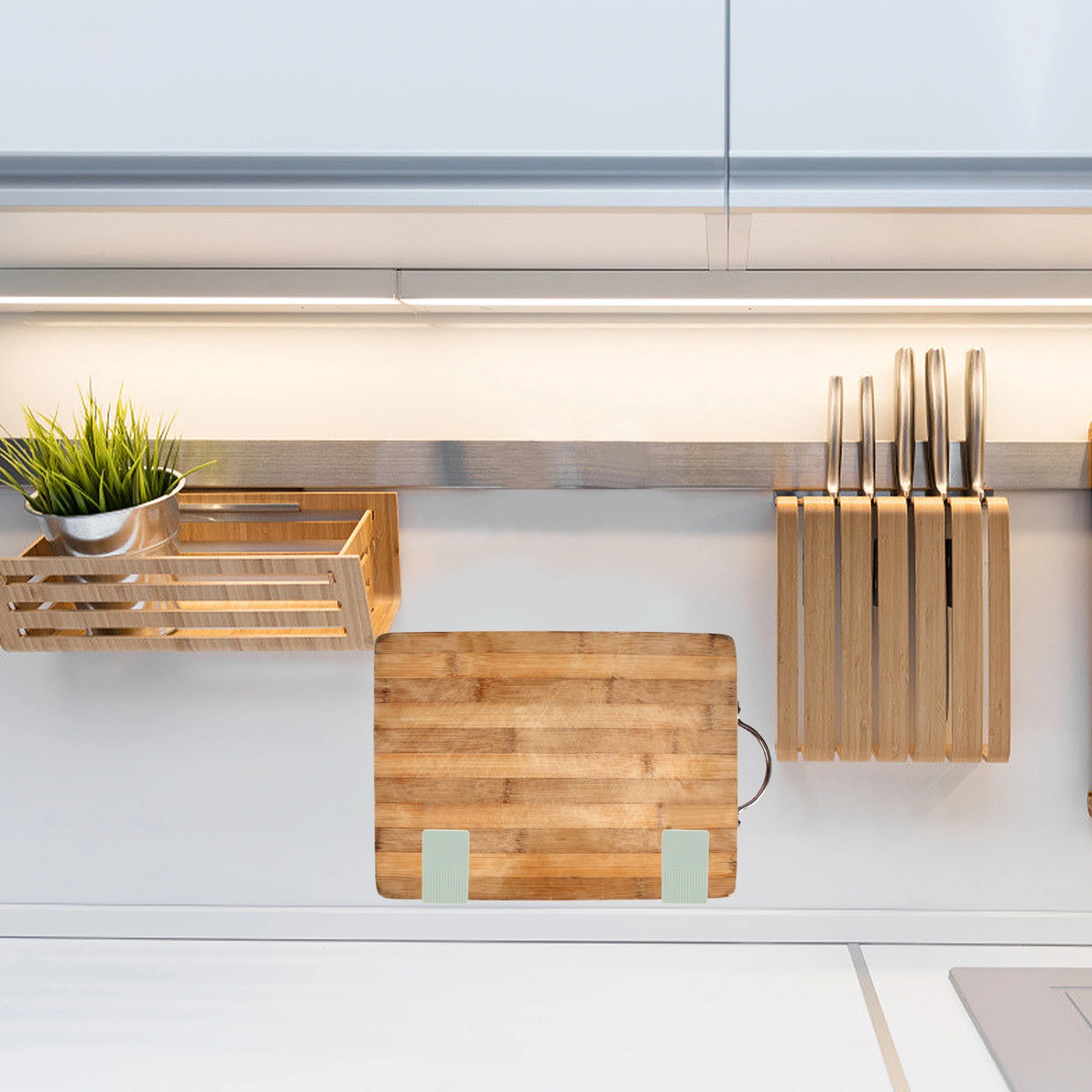 3Pcs Pot Lid Racks Wall Mount Pan Lid Holder Punch-Free Pot Lid Storage Organizer Pan Cover Organizer