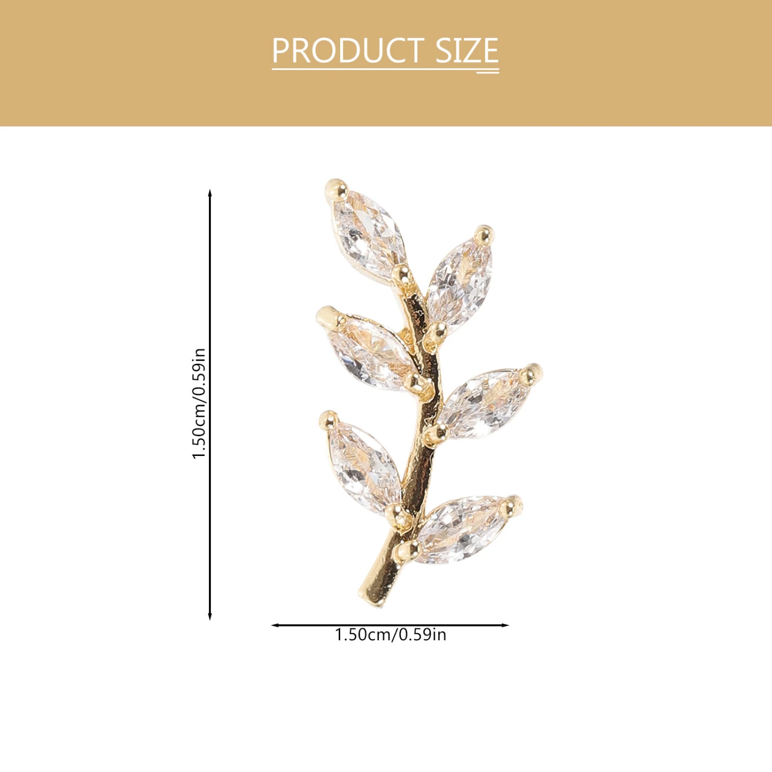 1 Pair Leaf Earrings Zircon Earrings Stud Earrings Trendy Earrings Decorative Earrings