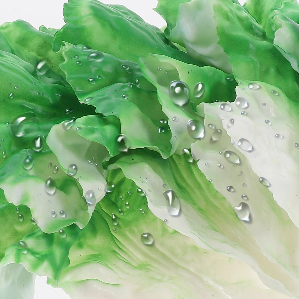 5Pcs Fake Lettuce Leaves Artificial Vegetables Lettuces Simulation Plastic Lifelike Vegetables