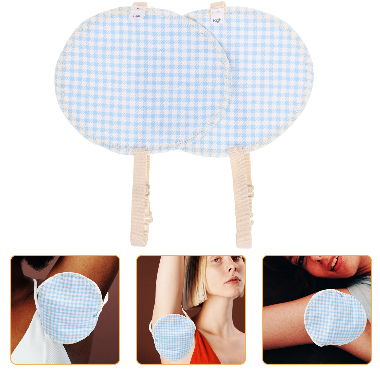 1 Pair Armpit Sweat Guards Underarm Sweat Pad Washable Sweat Absorbent Shield