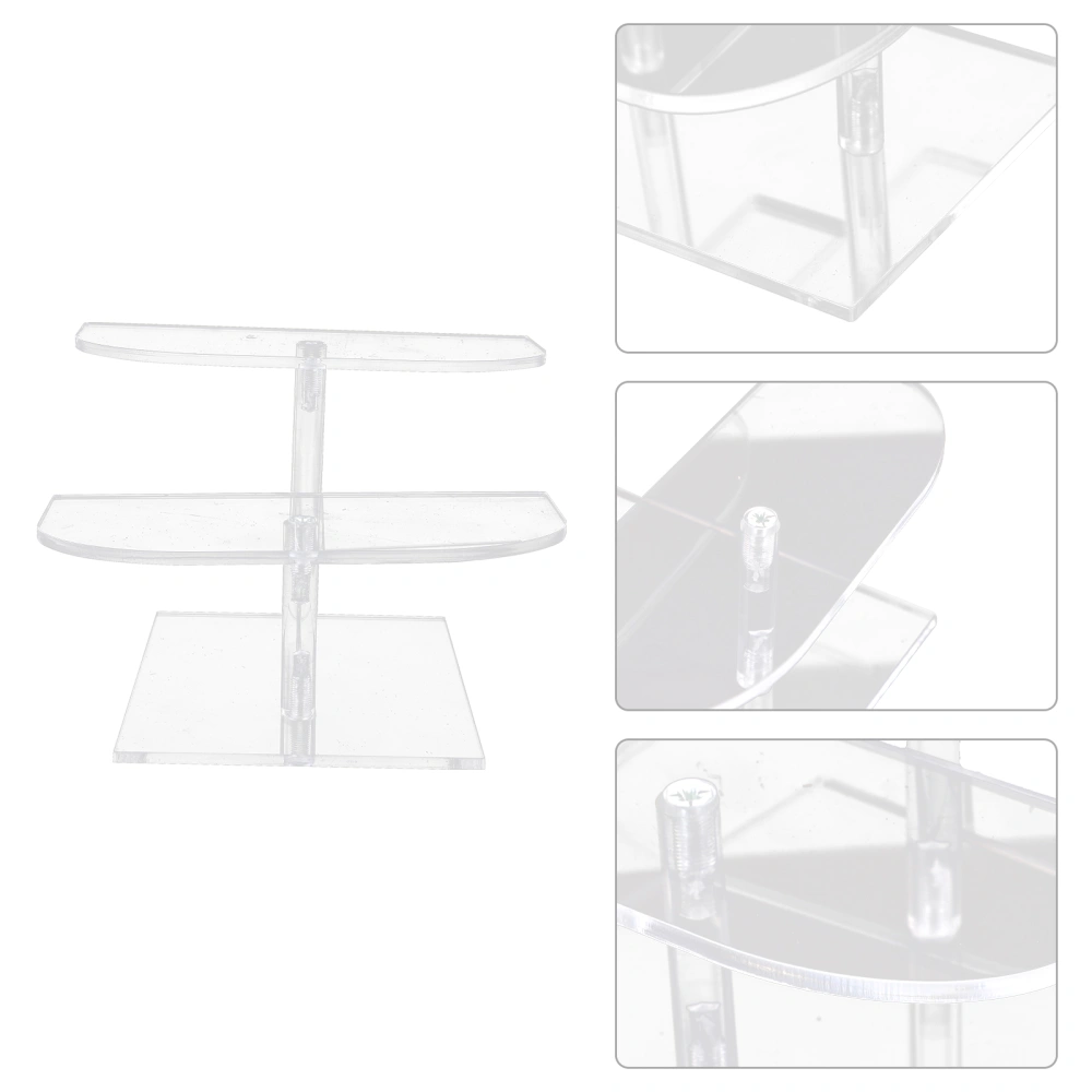 Acrylic Figures Riser Display Shelf Display Riser Perfume Organizer Tiered Glasses Display Stand