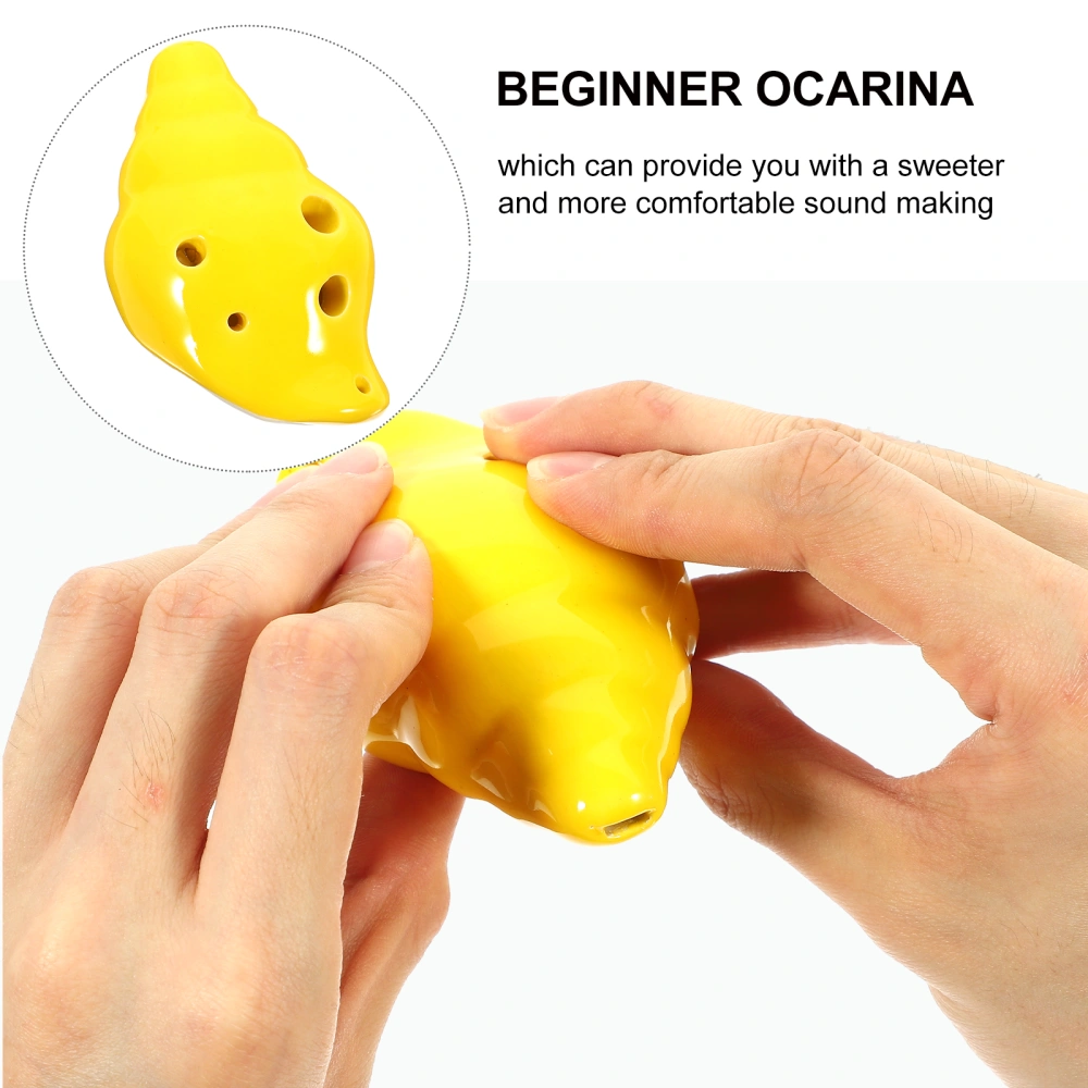 Decorative Conch Shape Ocarina 6-hole Ocarina Instrument Durable Ceramic Ocarina Instrument