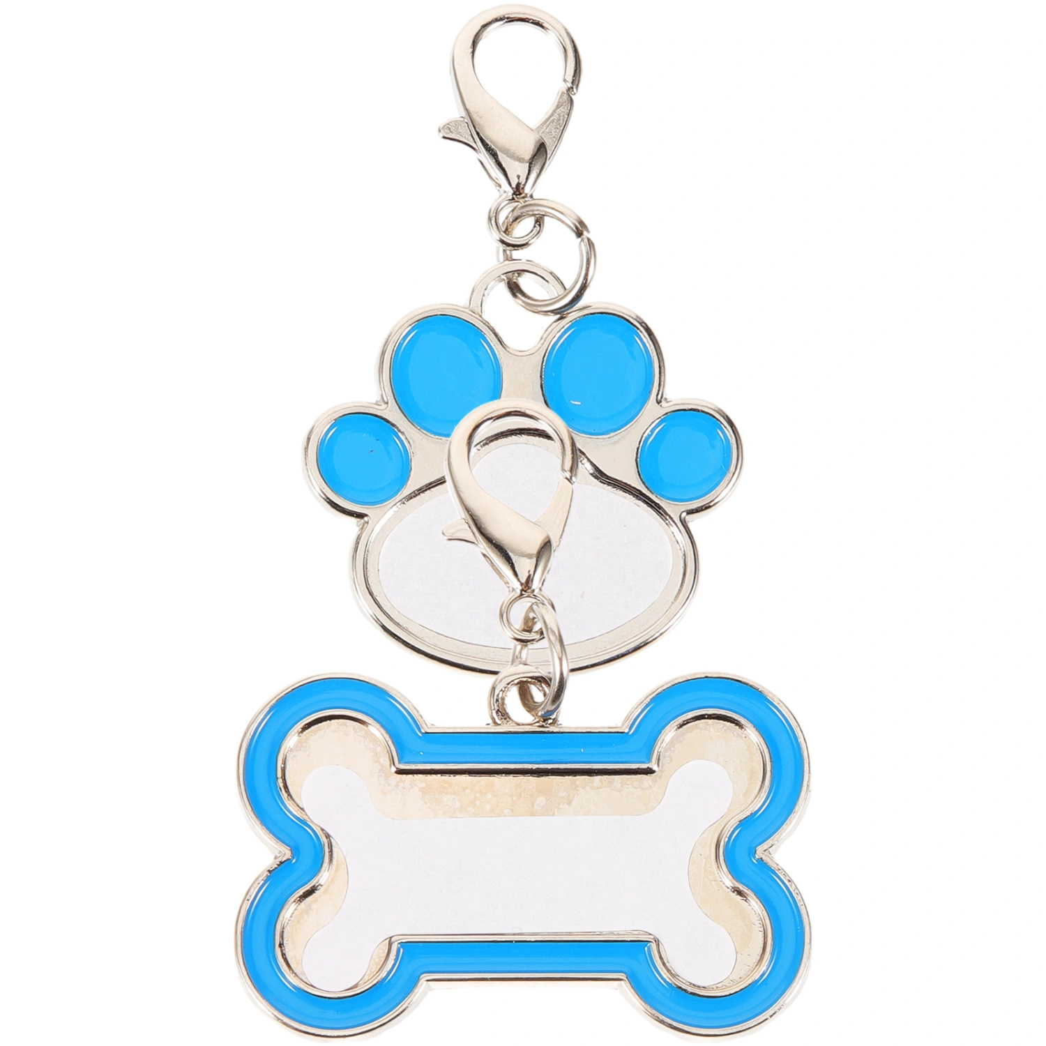 2pcs Sublimation Blank Dog Tags Heat Transfer Pet Tags Pendent Blank Craft Pet Tags
