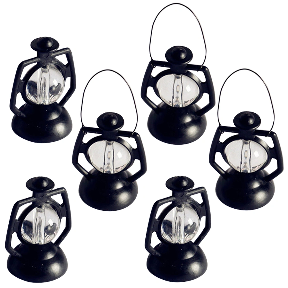 6Pcs Retro Small Kerosene Lamp Shaped Decor Vintage Xmas Hanging Kerosene Light Adornment