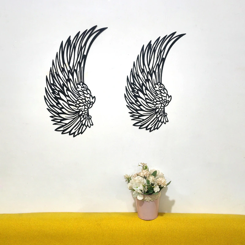 1 Pair of Angel Wing Wall Decor Metal Angel Wing Wall Art Angel Wing Wall Sculpture Wall Hanging Wing Wall Art