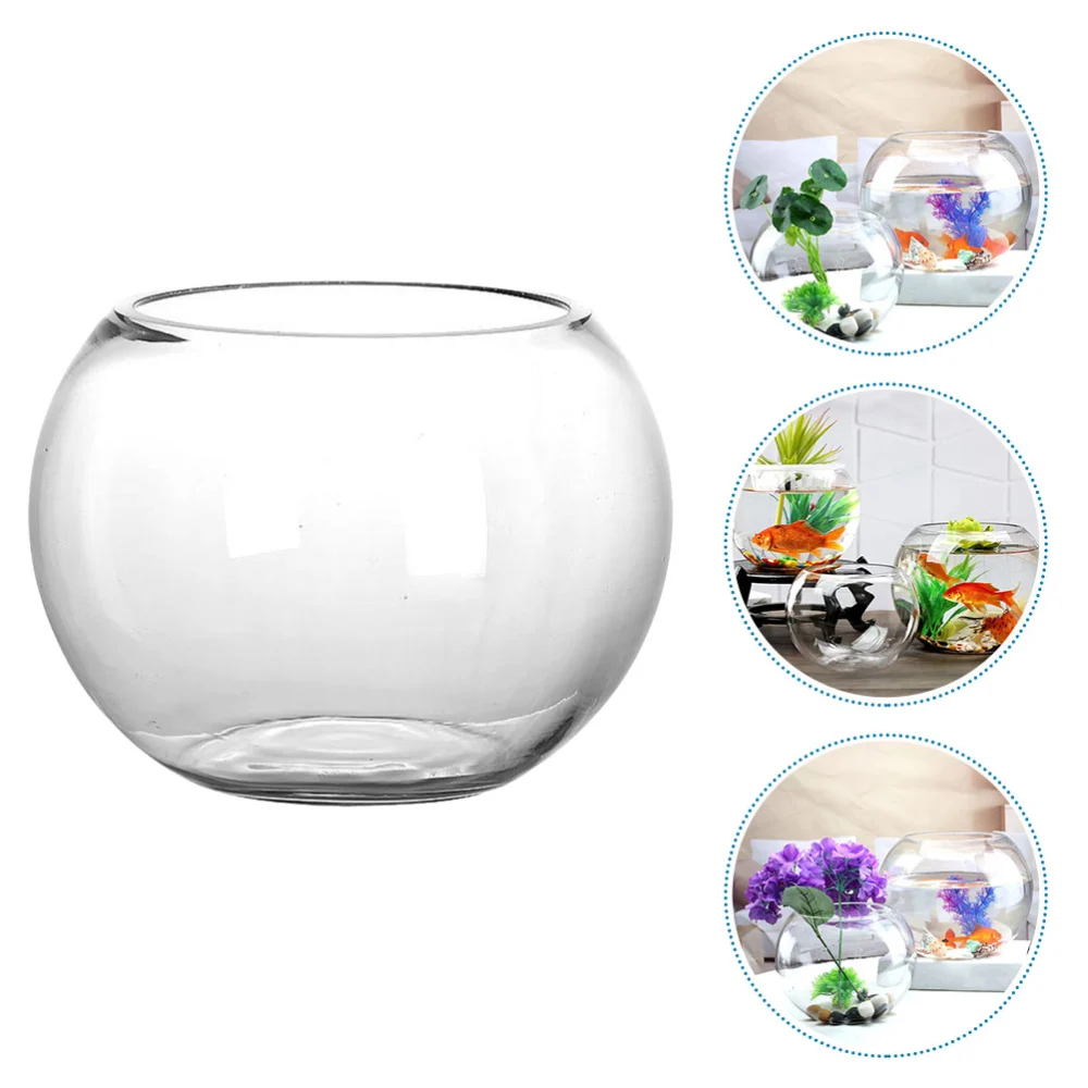 Clear Bowl Glass Vase Glass Bubble Bowl Glass Round Vase Planter Terrarium Fish Bowl