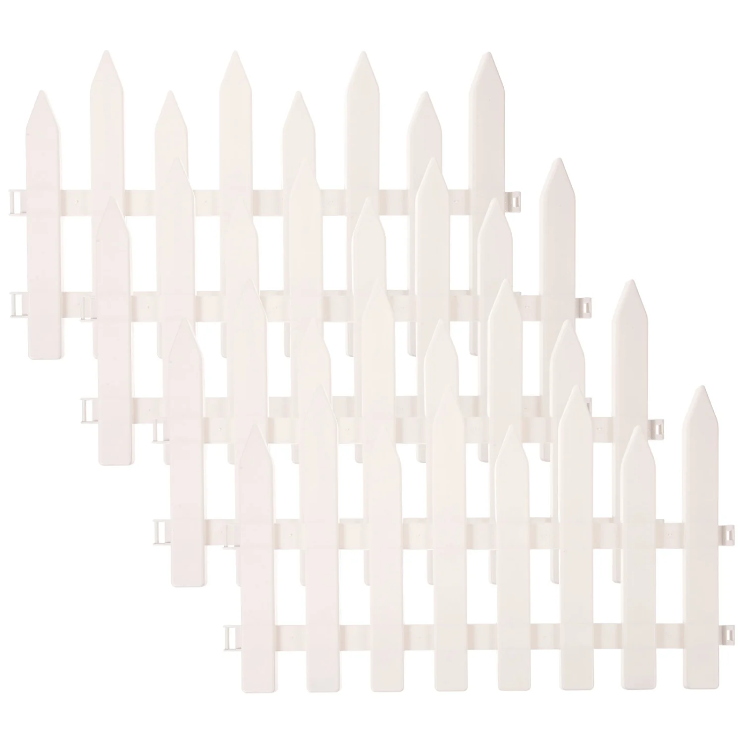 4 pcs Garden Fence Lawn Fence Border Decorative Picket Fence Border Yard Plastic Fence