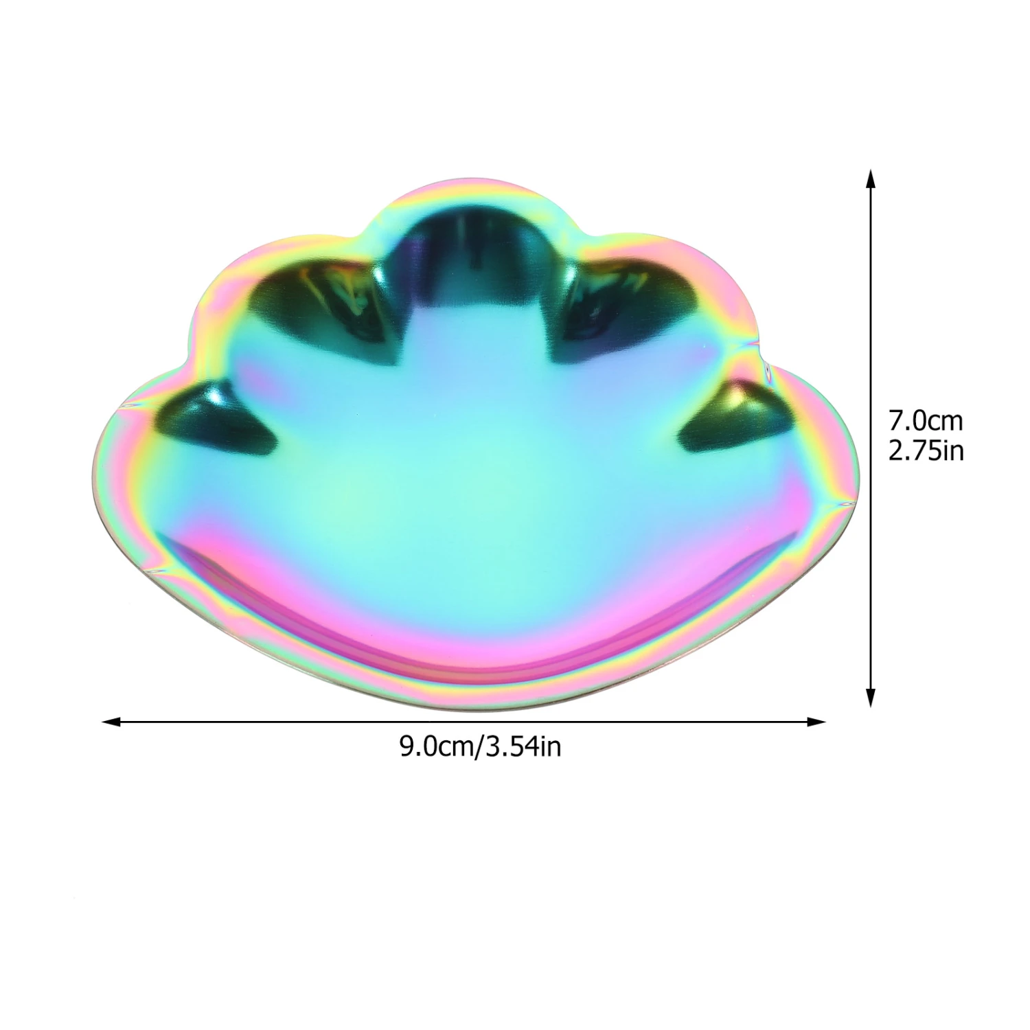 Stainless Steel Jewelry Tray Portable Trinket Storage Plate Shell Shaped Jewelry Holder Organizer