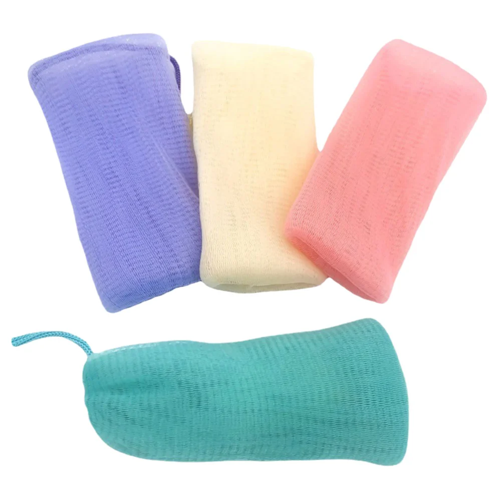 4Pcs Soap Bag Mesh Soap Pouch Colored Mesh Soap Bag Exfoliating Mesh Soap Pouch Soap Holder