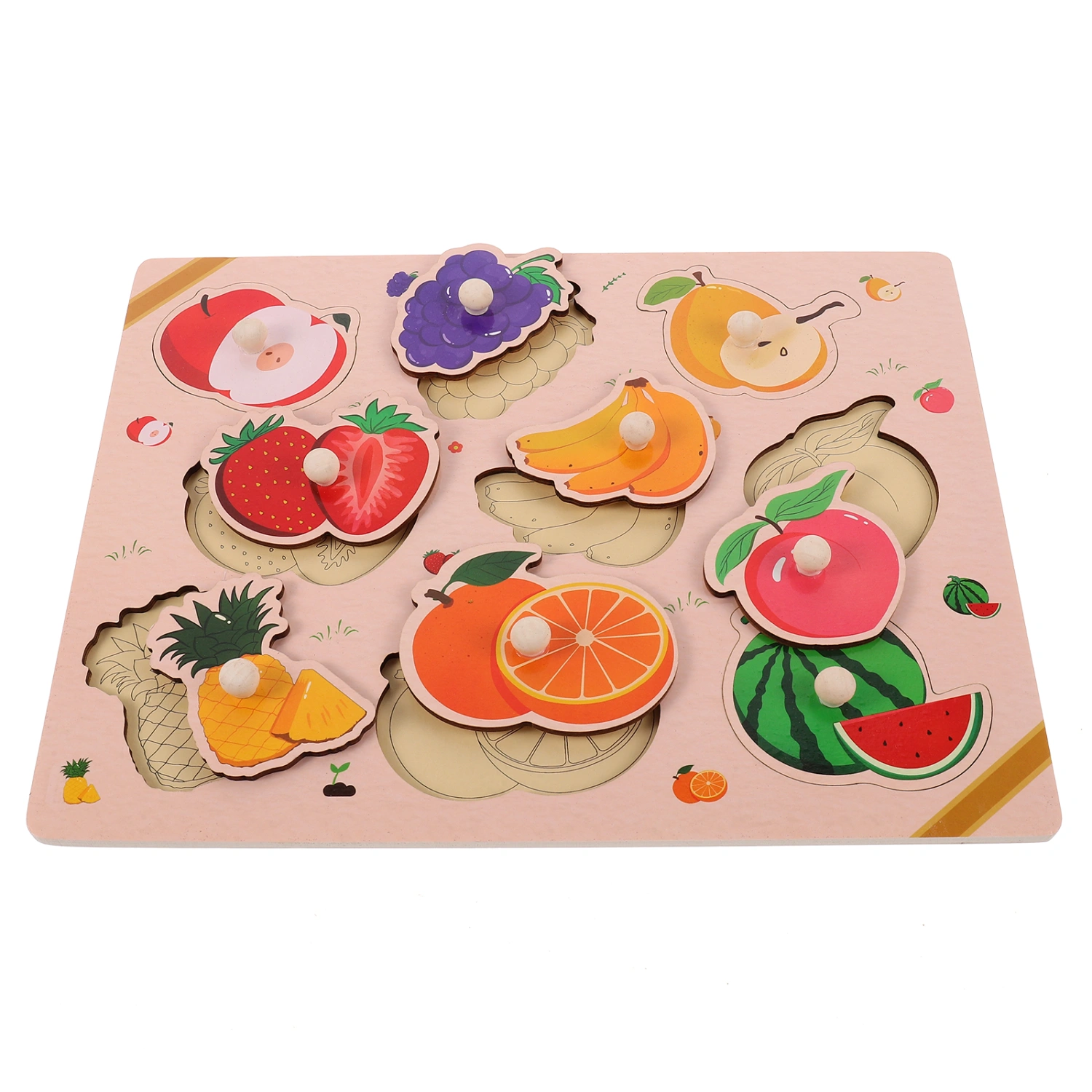 1 Set of Fruit Themed Jigsaw Puzzles Educational Fruit Jigsaw Puzzles Kids Plaything
